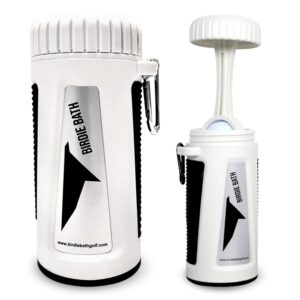Birdie Bath personal golf ball washer with carabiner clip