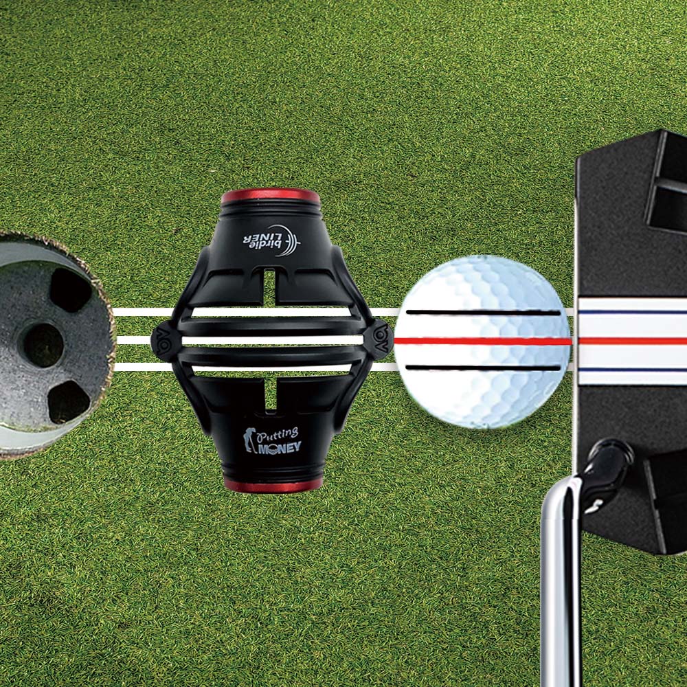 BIRDIE79 golf ball alignment liner tool drawing lines on a golf ball