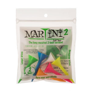 Martini Golf Tees mixed-color pack with martini-glass shaped heads